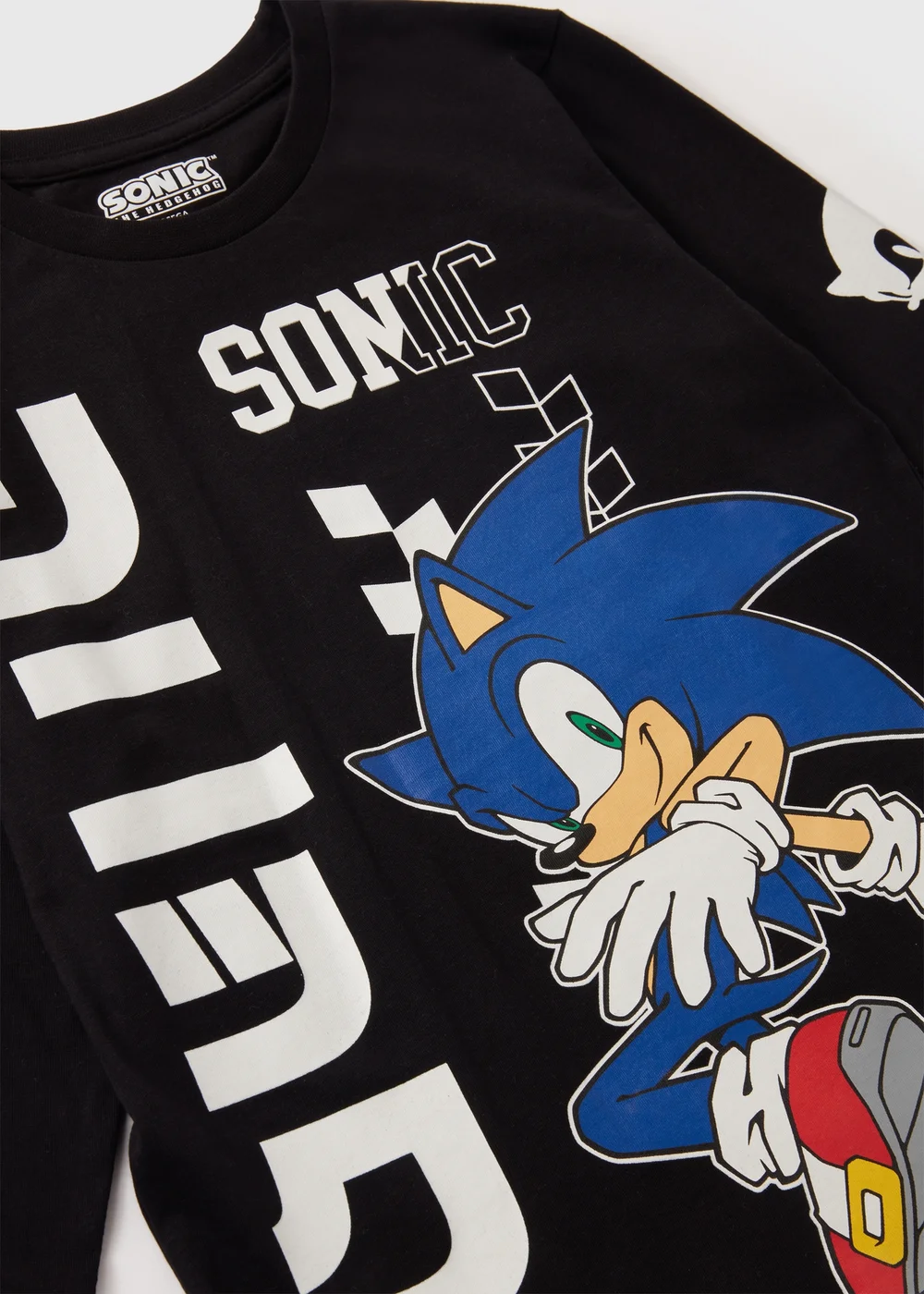 Sonic Boys Black Long Sleeve Top (5-13yrs) - 5 Yrs Image 2