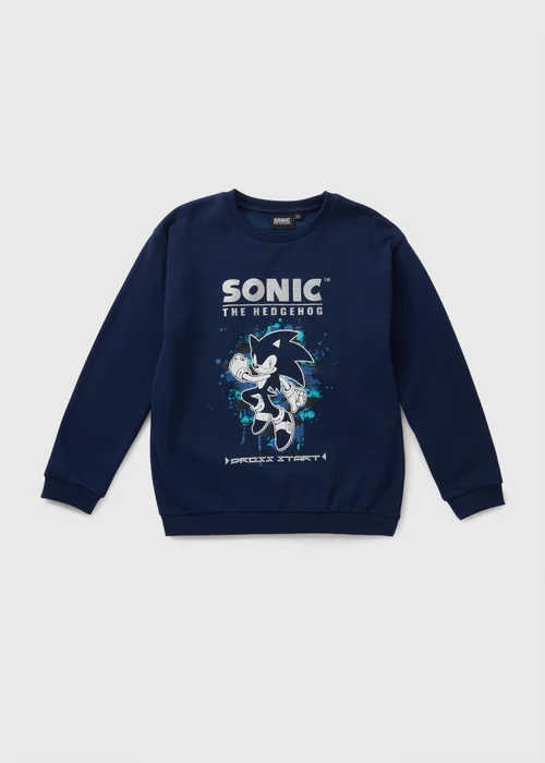 Sonic Navy Foil Sweatshirt (5-13yrs) - 5 Yrs Image 1