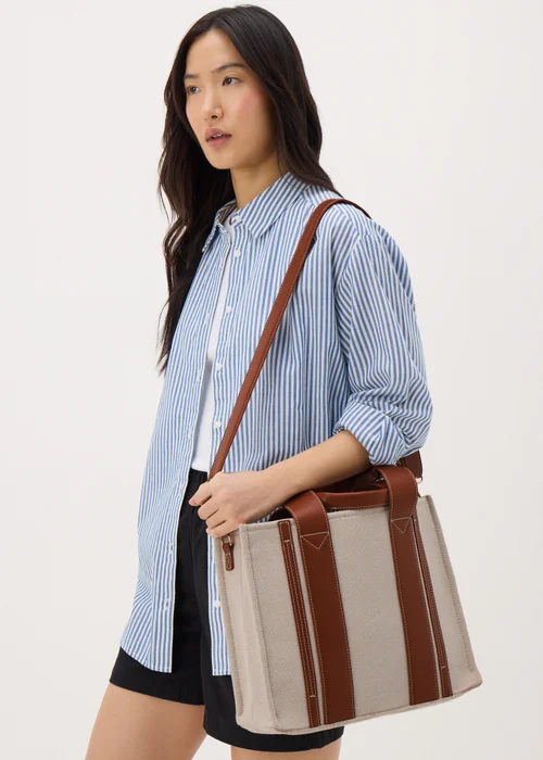 Natural Canvas Tote Bag - One Size Image 1