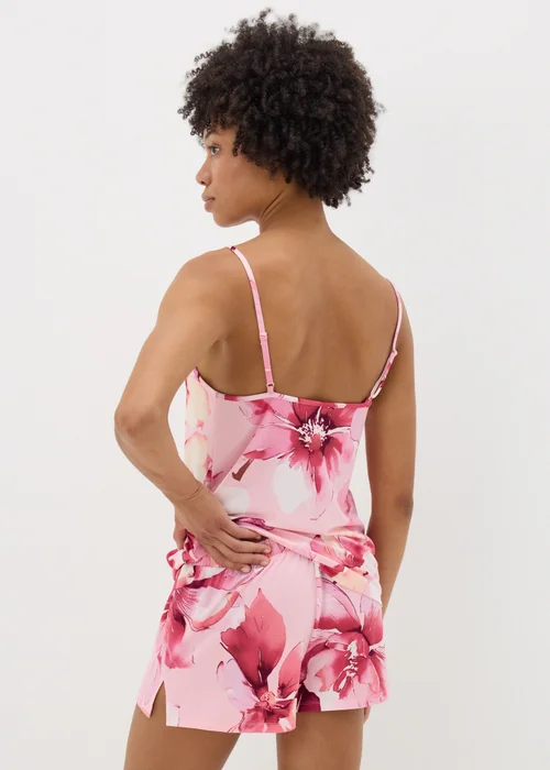 Pink Floral Soft Touch Pyjama Shorts - Extra small Image 2