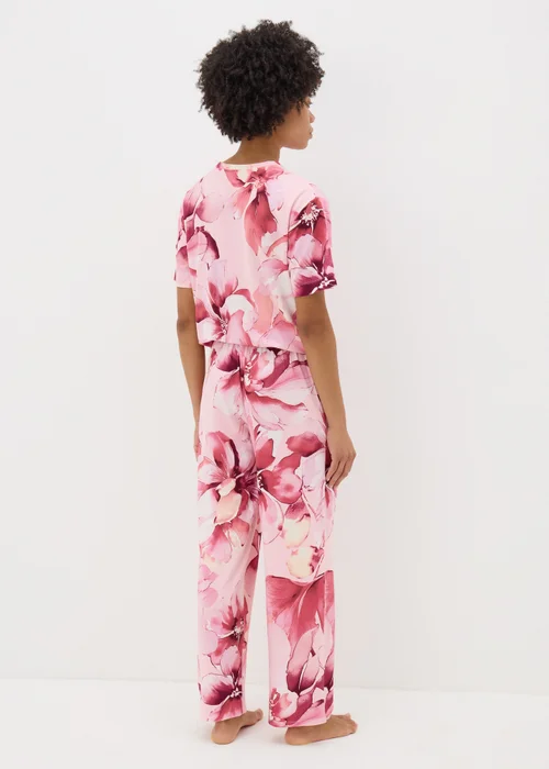 Pink Floral Soft Touch Pyjama Bottoms - Extra small Image 2