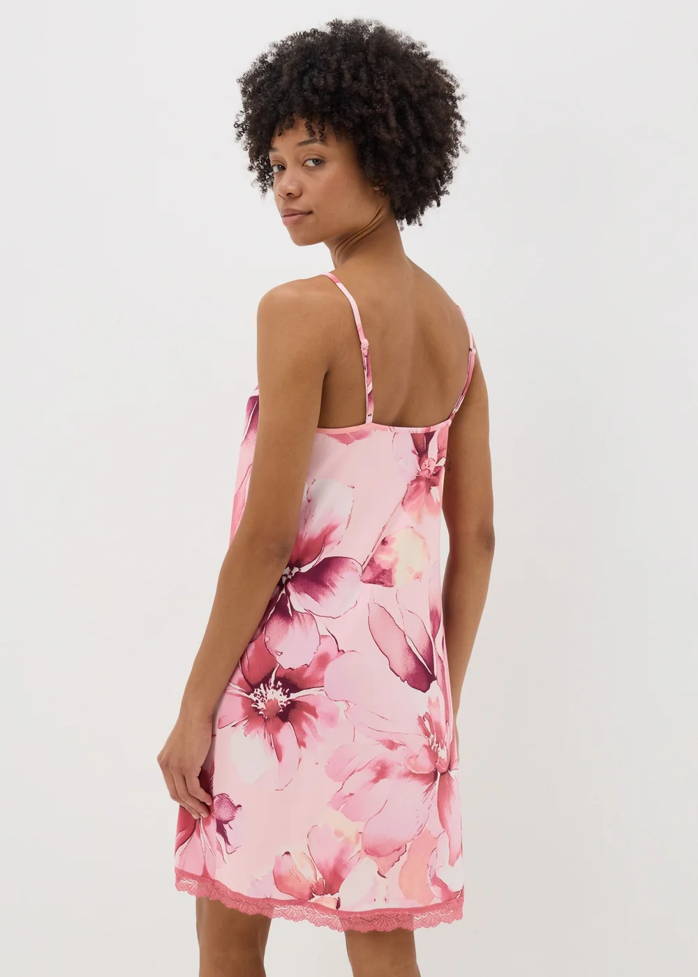 Pink Floral Chemise Nightie - Extra small Image 2