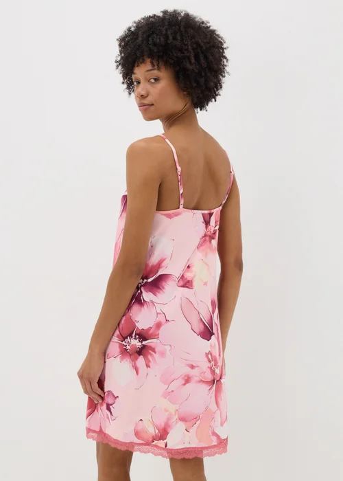Pink Floral Chemise Nightie - Extra small Image 2
