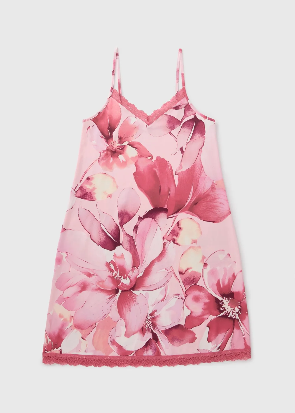 Pink Floral Chemise Nightie - Extra small Image 3