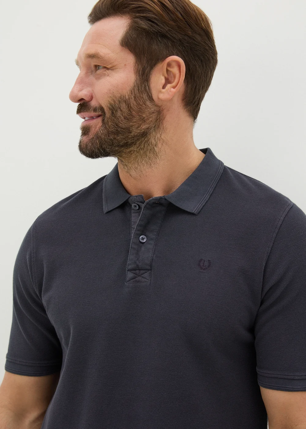 Lincoln Charcoal Washed Polo Shirt - S Image 3