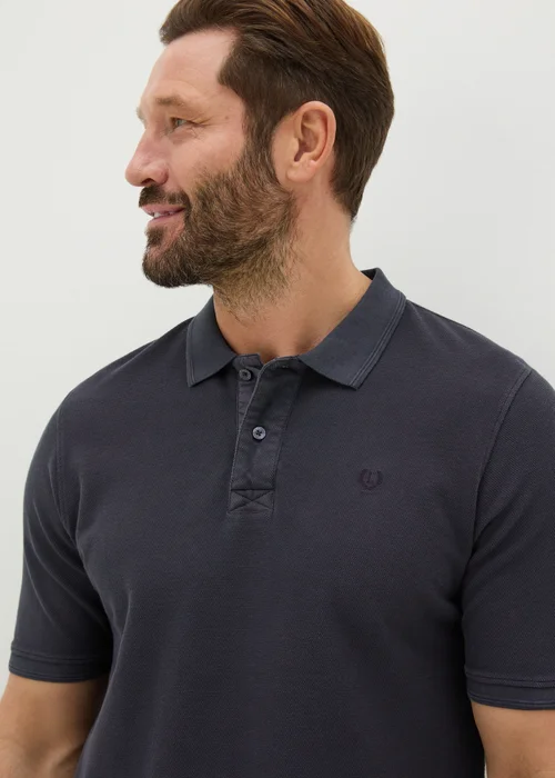 Lincoln Charcoal Washed Polo Shirt - S Image 3
