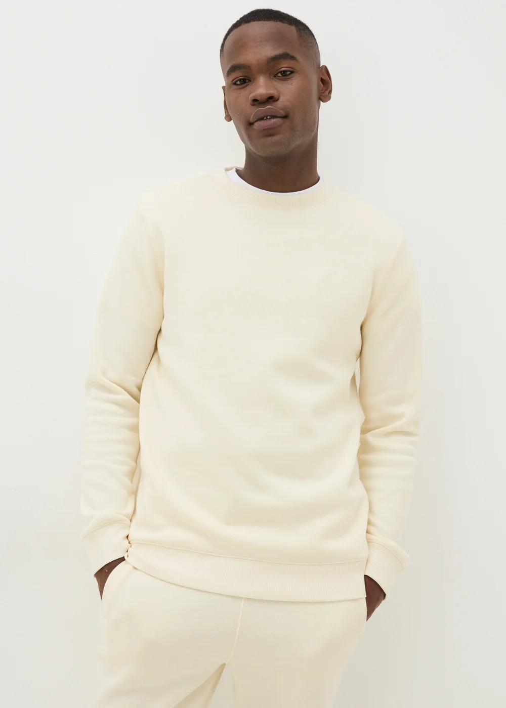 Cream Crew Neck Sweatshirt - S Image 1
