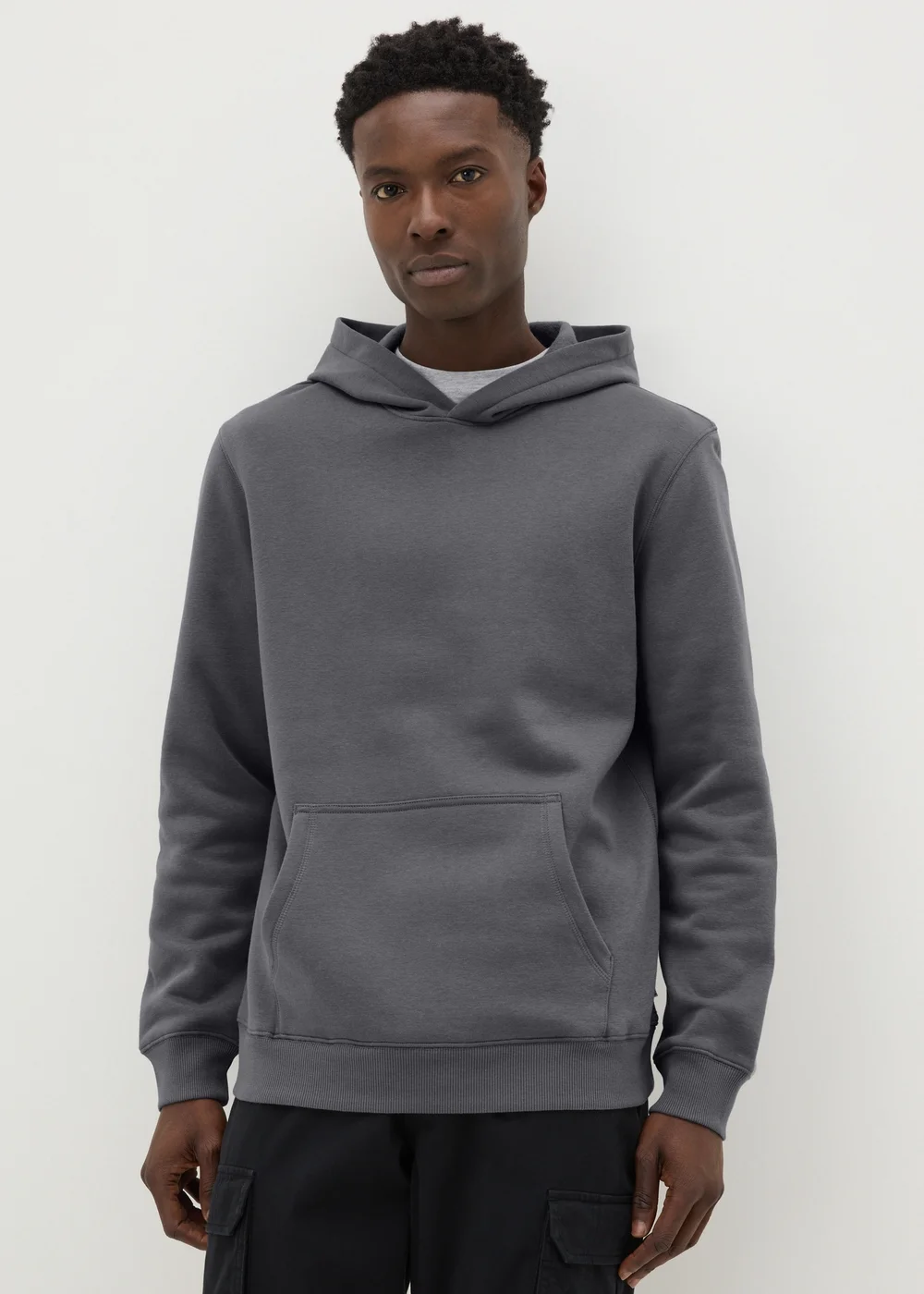 Dark Grey Pull On Hoodie - S Image 1