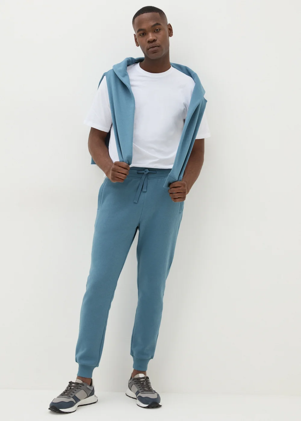 Blue Slim Fit Jogging Bottoms - XS Image 1