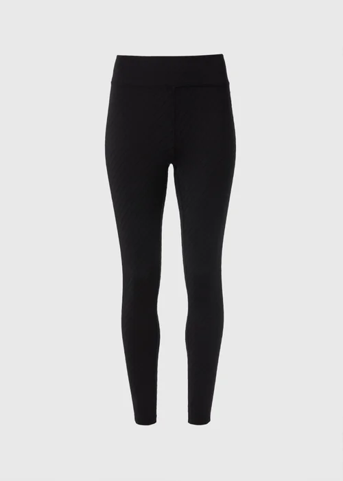 Souluxe Black Textured Leggings - 8 Image 3