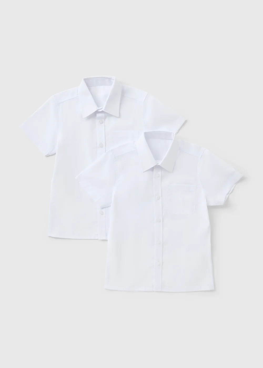 2 Pack Boys White Slim Fit School Shirts (4-16yrs) - 4 Yrs Image 1