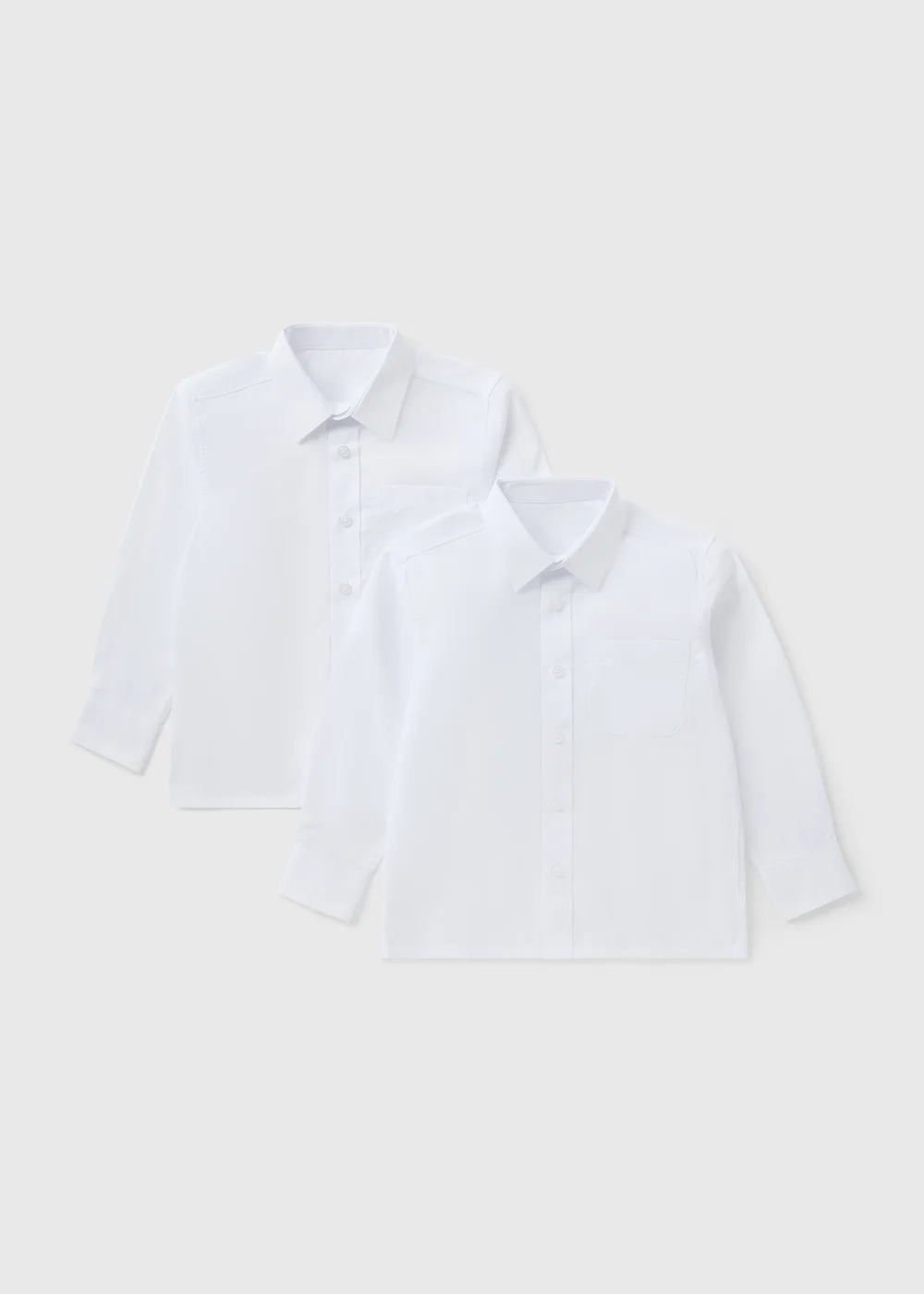 Boys 2 Pack White School Shirts (4-16yrs) - 4 Yrs Image 1