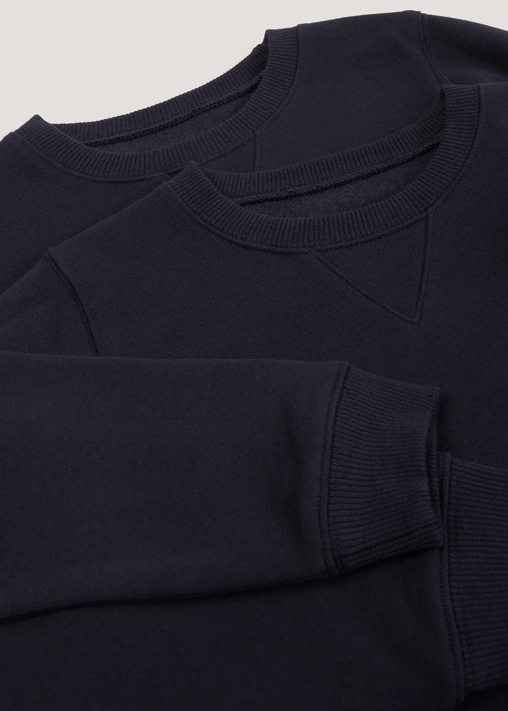 Kids 2 Pack Navy Crew Neck School Sweatshirts (3-13yrs) - 4 Yrs Image 2