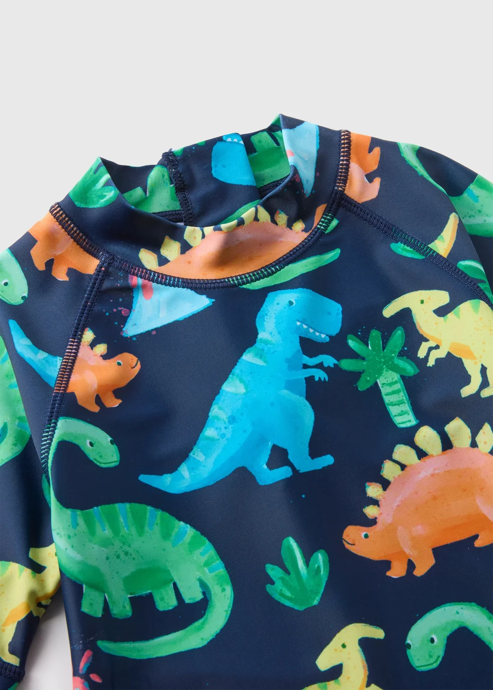 Kids Navy Dinosaur Surf Suit (1-7yrs) - 1-1.5 Yrs Image 2