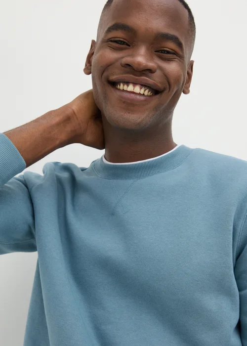 Blue Crew Neck Sweatshirt - Small Image 2