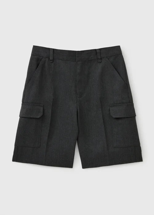 Boys Grey Cargo School Shorts (3-13yrs) - Age 6 Years Image 1