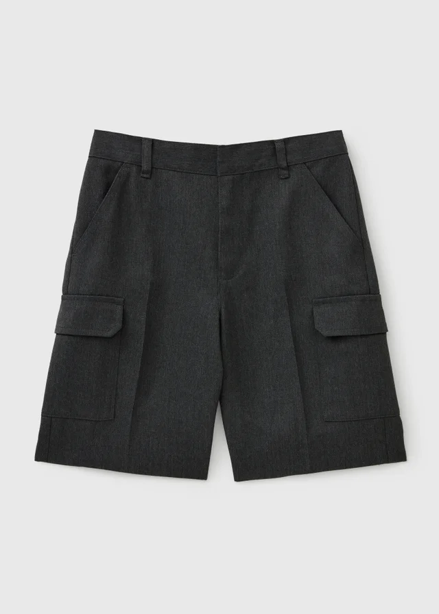 Boys Grey Cargo School Shorts (3-13yrs)
