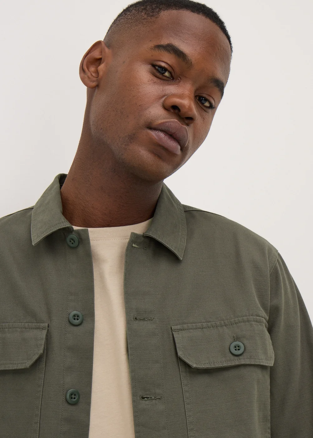 Green Slub Shacket - Small Image 2