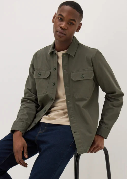 Green Slub Shacket - Small Image 3