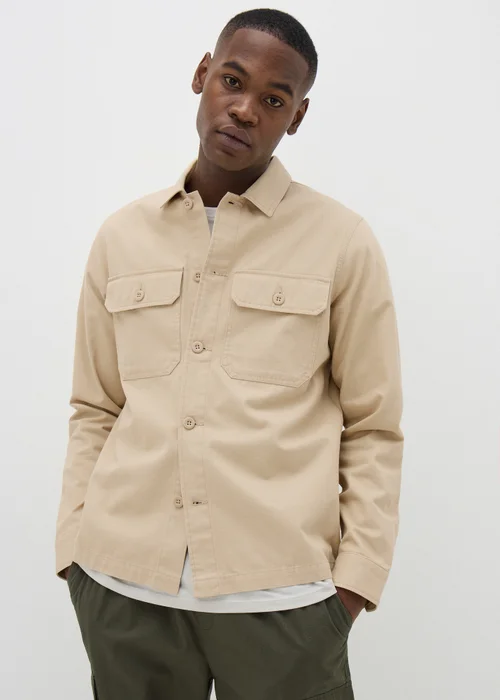 Stone Slub Shacket - S Image 1
