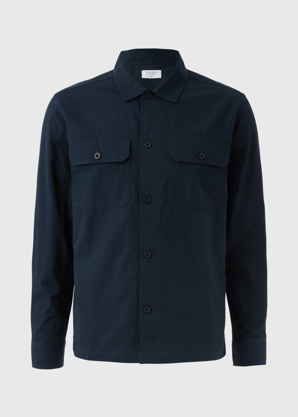 Navy Button Up Shacket - S Image 4