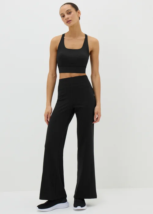 Souluxe Black Bootleg Jogging Bottoms - S Image 1