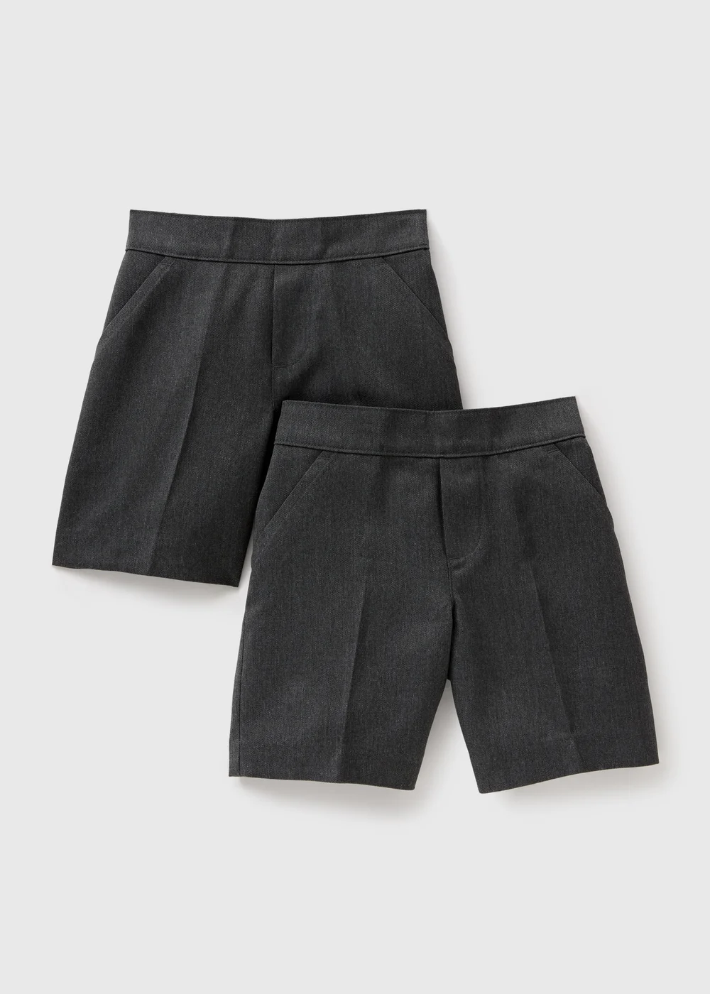 2 Pack Boys Grey Easy Dressing Pull On Shorts (4-13yrs) - Age 3 Years Image 1