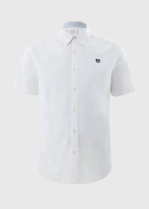 White Short Sleeve Oxford Shirt - S Image 4