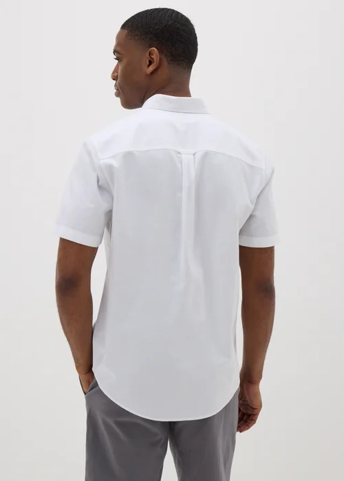 White Short Sleeve Oxford Shirt - S Image 2