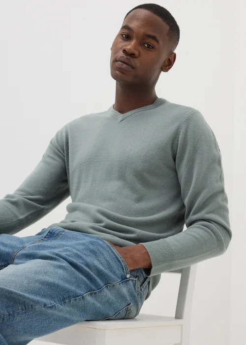 Sage Soft Touch V-Neck Jumper - S Image 1
