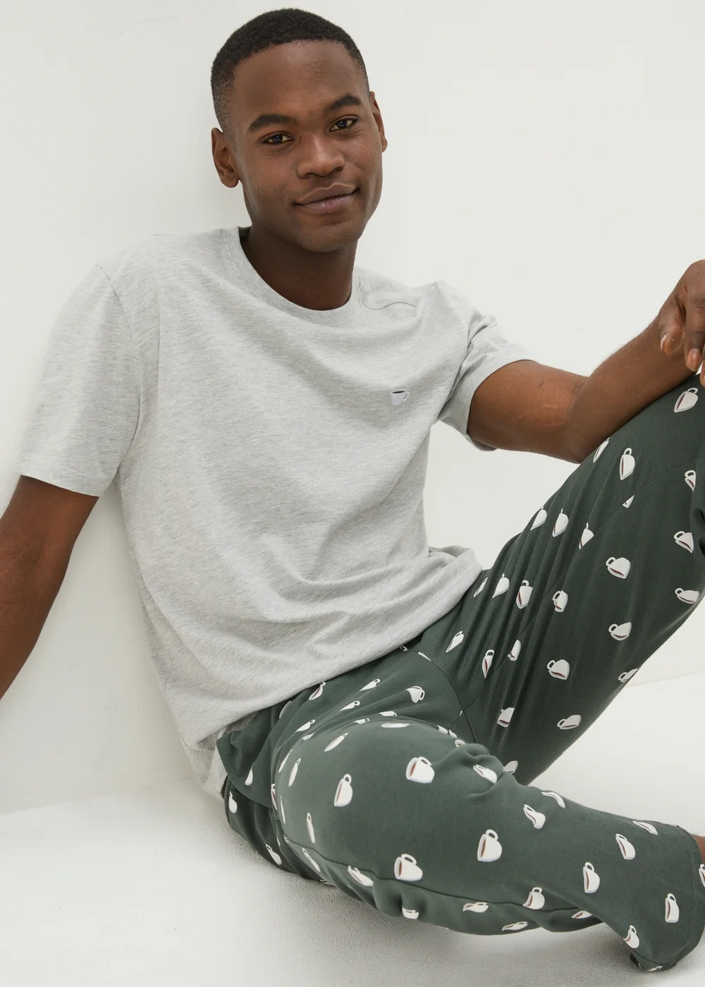 Green Coffee Cup Pyjama Set - Extra small Image 1