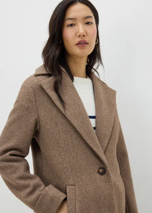 Papaya Petite Oatmeal Tailored Coat - 6 Image 2