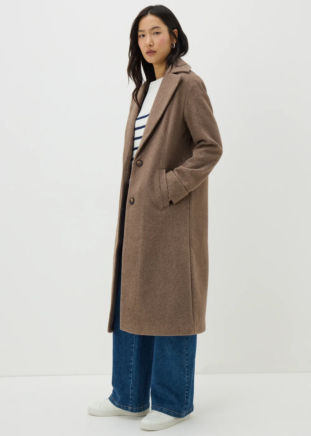 Papaya Petite Oatmeal Tailored Coat - 6 Image 1