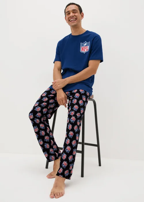 NFL Shield Blue Pyjama Set - Extra small Image 1