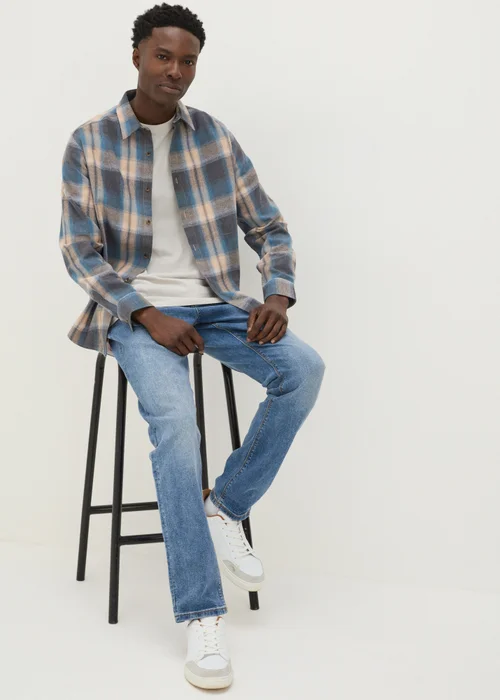 Multicolour Check Brushed Shirt - S Image 1