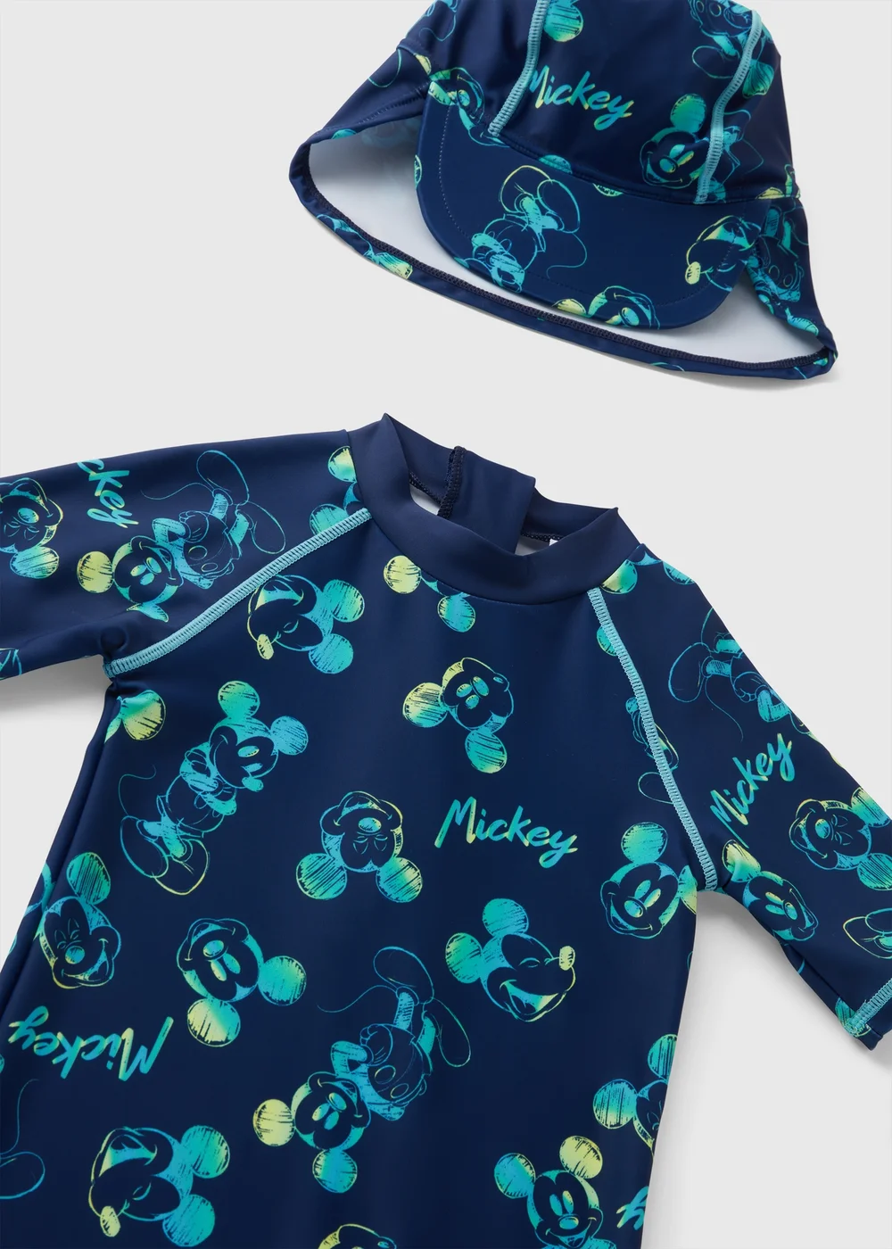 Disney Kids Navy Mickey Mouse Surf Suit & Hat (3mths-5yrs) - 3-6 months Image 2