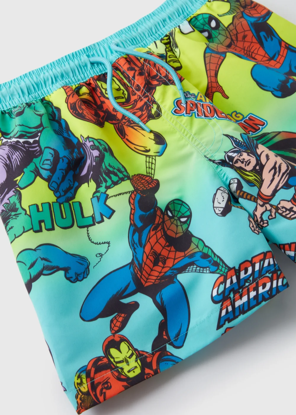 Marvel Blue Comic Swim Shorts (4-13yrs) - 4 Yrs Image 2