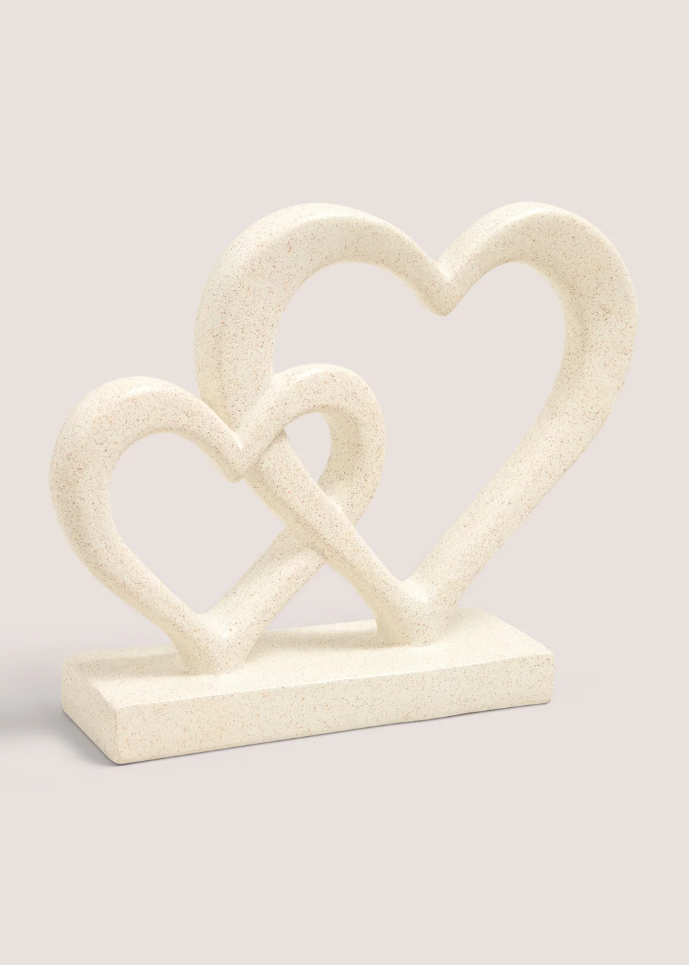 Cream Heart Shape Ornament Image 1