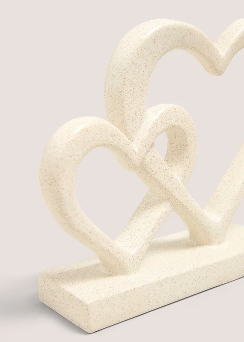 Cream Heart Shape Ornament Image 2
