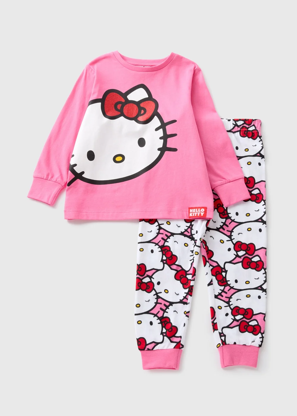Hello Kitty Girls Pink Pyjama Set (1-7yrs) - 1 half year to 2 Image 1