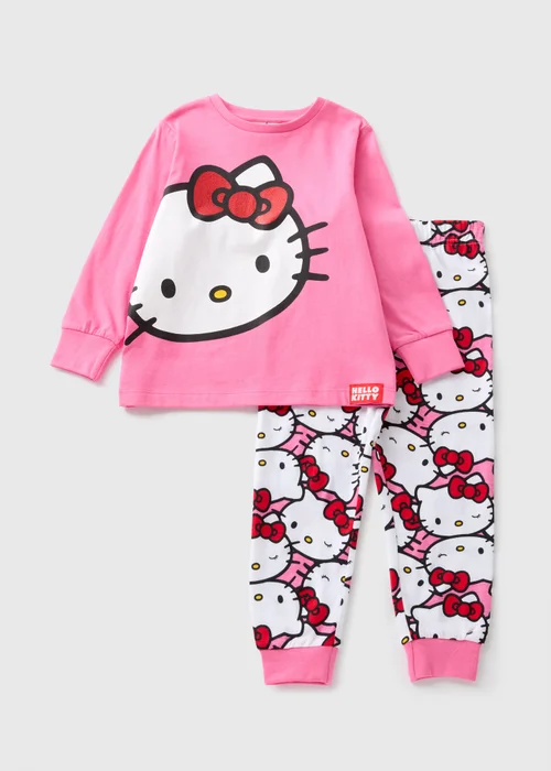 Hello Kitty Girls Pink Pyjama Set (1-7yrs) - 1 half year to 2 Image 1