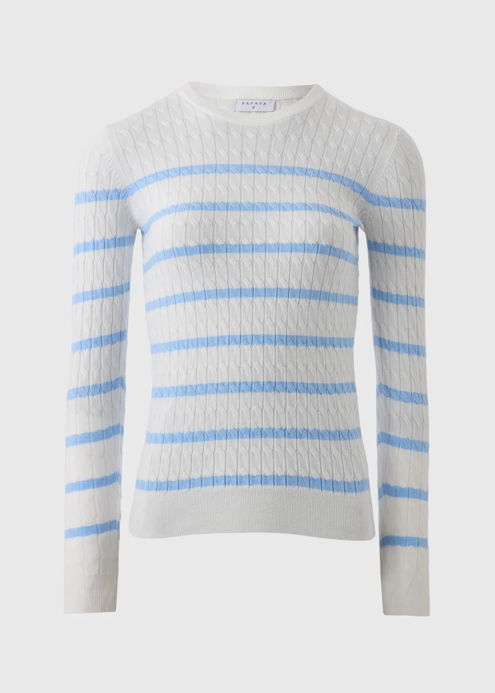 Blue Baby Cable Stripe Jumper - 8 Image 4