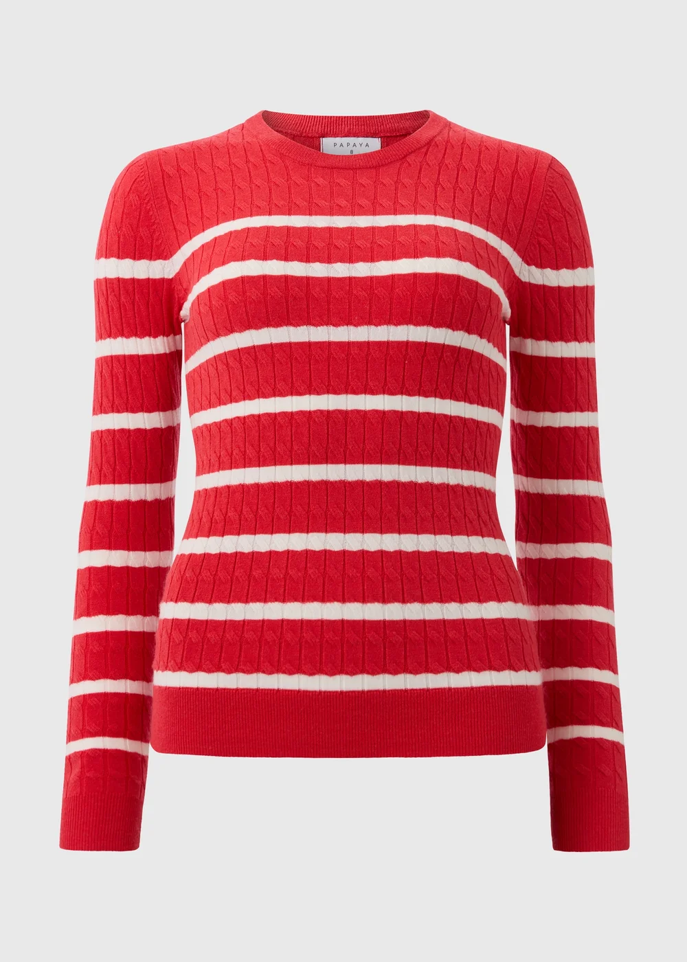 Coral Baby Cable Stripe Jumper - 8 Image 3