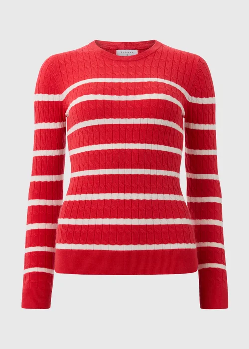 Coral Baby Cable Stripe Jumper - 8 Image 3