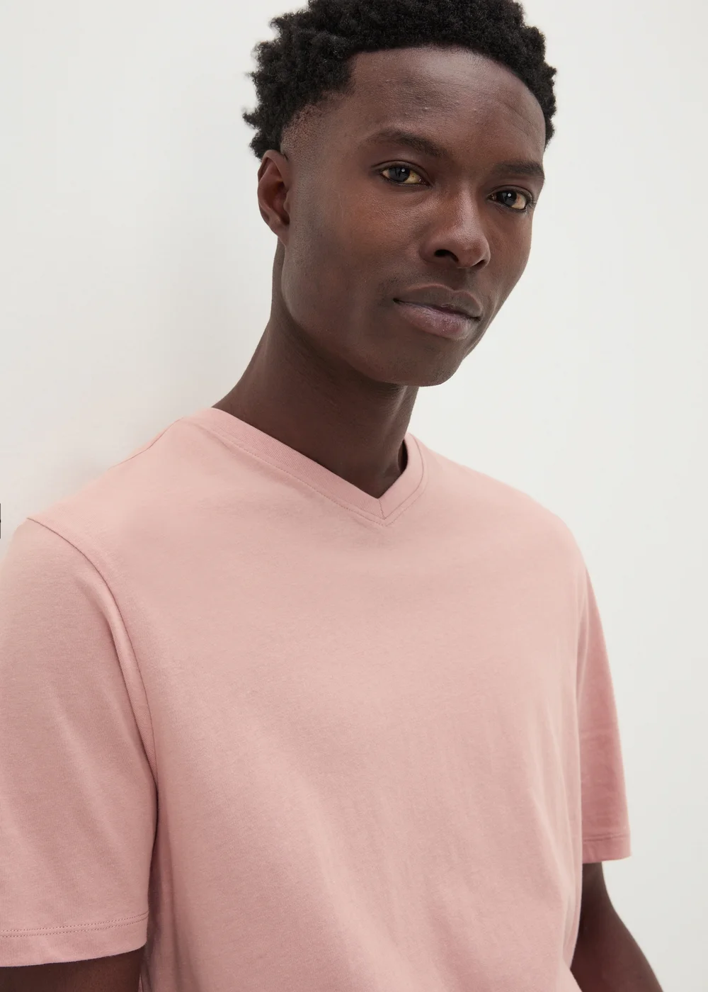 Pink Essential V-Neck T-Shirt - XS Image 1
