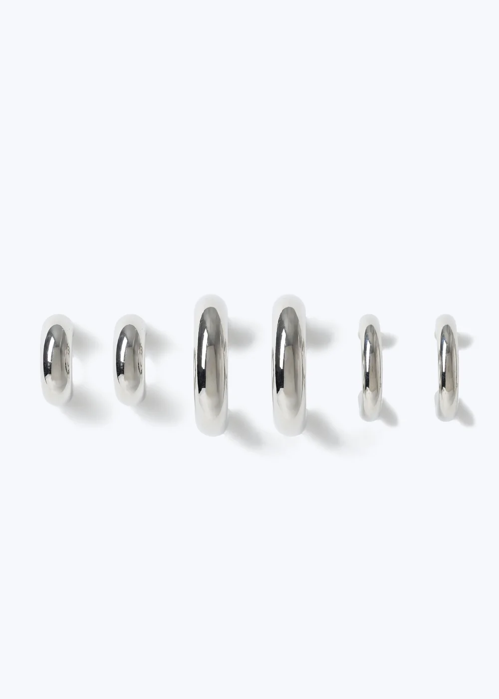 Muse Chubby Hoop Earring Three Pack Silver - One Size Image 1