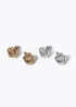 Muse Mixed Metal Two Pack Knot Stud Earring - One Size Image 2