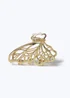 Muse Gold Metal Butterfly Claw Clip - One Size Image 1