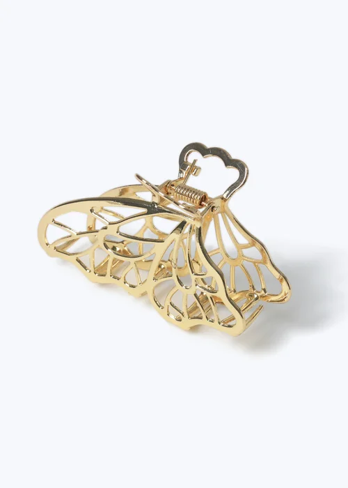 Muse Gold Metal Butterfly Claw Clip - One Size Image 2