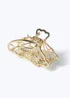 Muse Gold Metal Butterfly Claw Clip - One Size Image 2